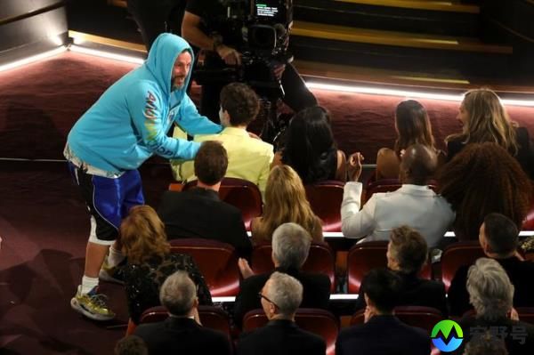 Adam Sandler, Timothée Chalamet, and Kylie Jennerare seen during the 97th Annual Oscars at Dolby Theatre.