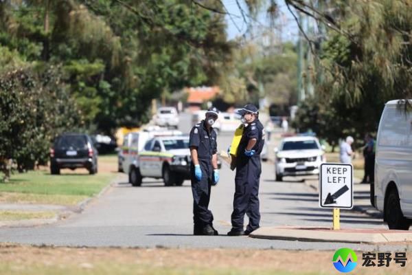 WA Police officers from the Major Crash Investigation Section investigating the fatal traffic crash that occurred in Dudley Park on Saturday morning.