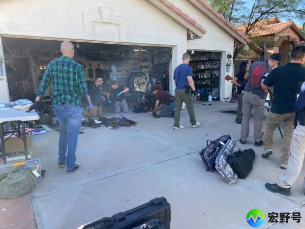 Police raid the home of suspect Jeffrey Michael Kelly on Oct 23, 2024.