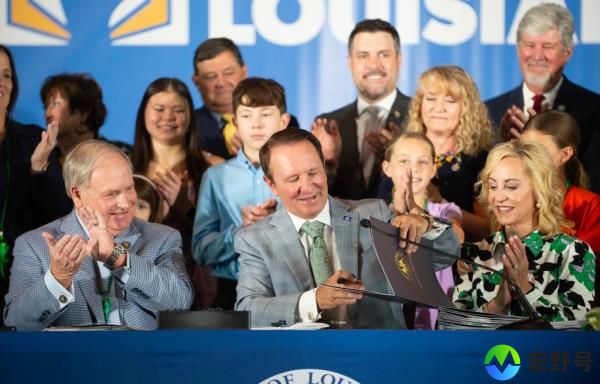 Louisiana Gov. Jeff Landry signing a bill related to his education plan on June 19, 2024.