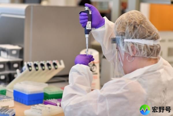 Lab worker doing DNA extraction
