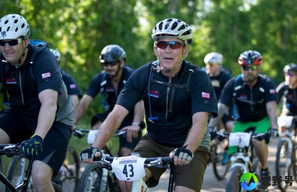 Former U.S. President George W. Bush hosts the fifth annual Bush Institute Military Service Initiative W100K bike ride at his Prairie Chapel Ranch outside Crawford, Texas.