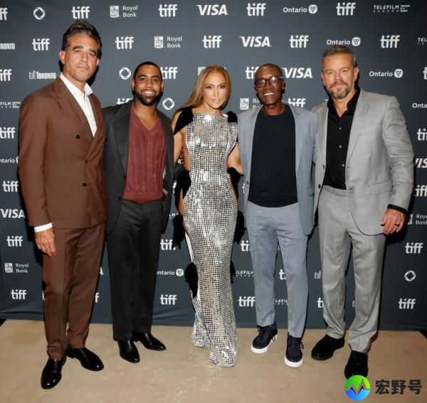 Bobby Cannavale, Jharrel Jerome, Jennifer Lopez, Don Cheadle, and Matt Damon at the 