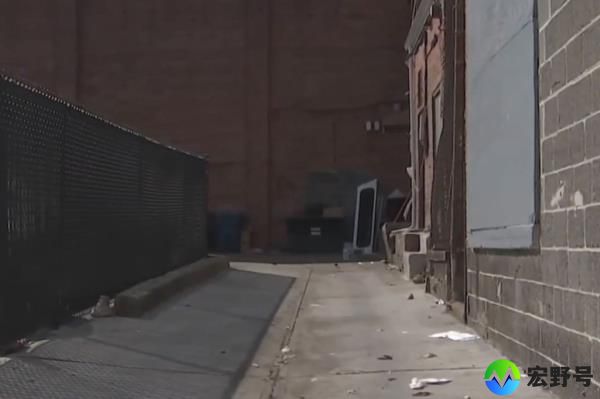 The alley wher<em></em>e Brown was killed