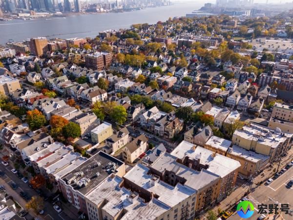 Residential townhomes in Unio<em></em>n City, New Jersey, USA, circa 2023