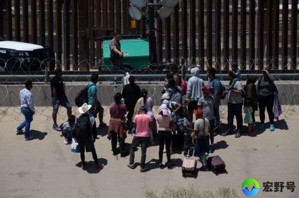 Migrants attempting to cross into the US illegally are met by border personnel.