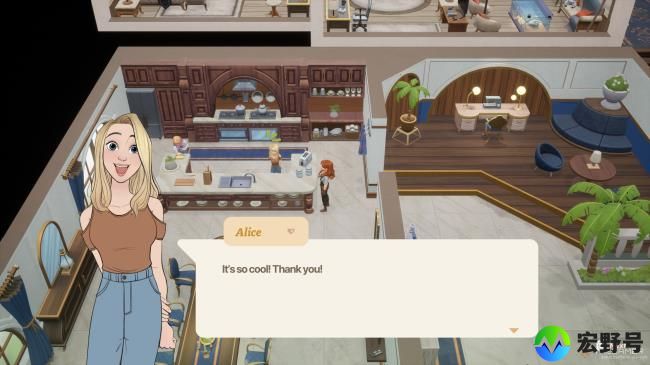 Giving Alice a gift in Coral Island