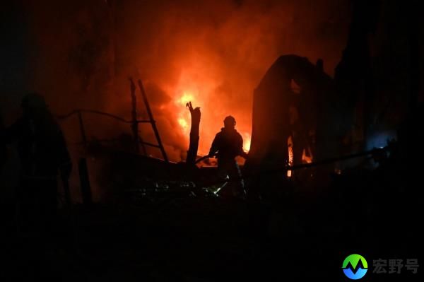 Ukrainian firefighter in Kharkiv