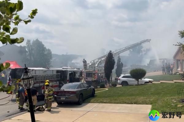 The explosion destroyed three homes and damaged at least a dozen others, officials said.
