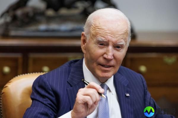 President Joe Biden holding a pen and giving an update on Hurricane Milton recovery efforts in the Roosevelt Room of the White House, Washington DC, on October 11, 2024.