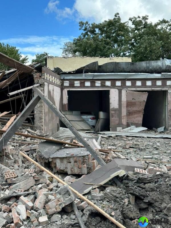 View of the site of the blast in the central of Taganrog, Russia July 28, 202