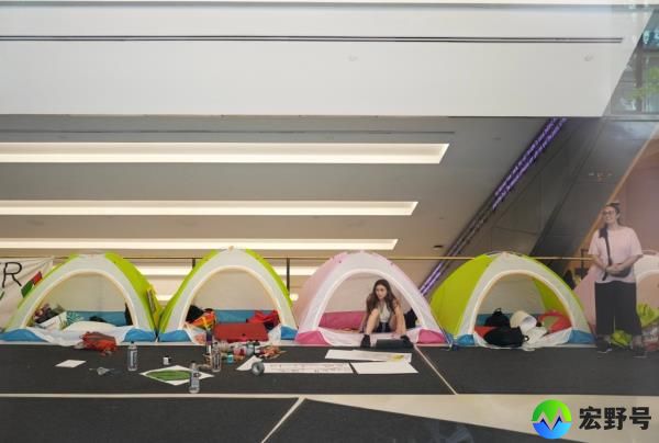 Pro-Palestine encampment inside the New School reportedly built by faculty members on May 8, 2024 in New York, N.Y. 