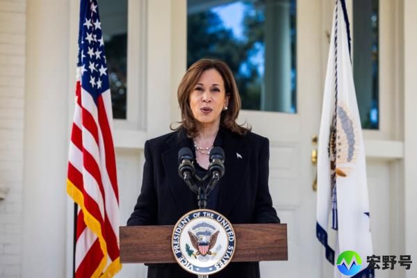 Vice President Kamala Harris, the 2024 Democratic Party nominee for President of the US, speaks a<em></em>bout recent statements from John Kelly