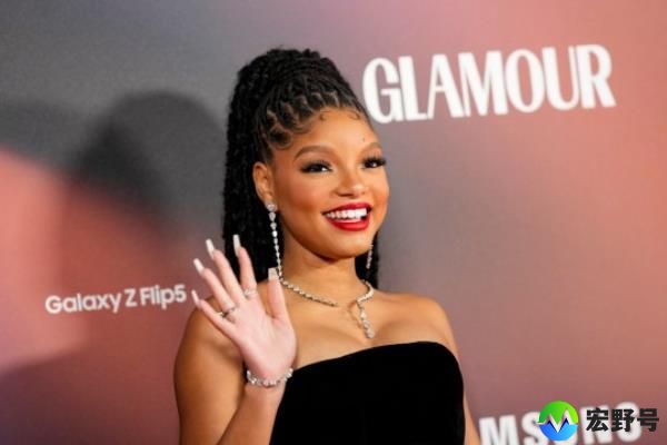 Halle Bailey poses for photographers upon arrival at the Glamour Women of the Year Awards 2023 on Tuesday, Oct. 17, 2023 in London. (Scott Garfitt/Invision/AP)