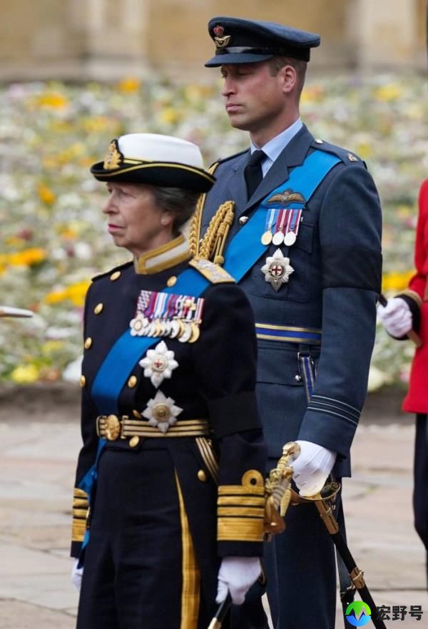 State Hearse carries the coffin of Queen Elizabeth II, with members of the royal family following close behind during her State Funeral.