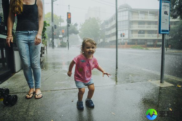 Sydneysiders were left running for cover.