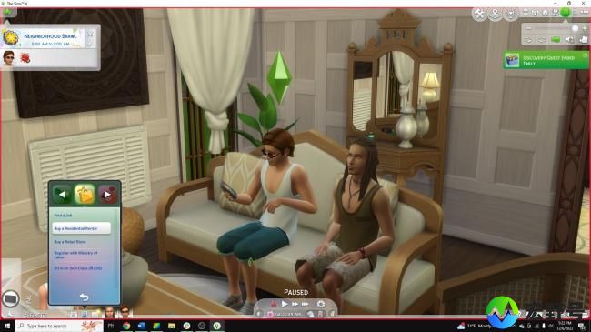 sim buying a rental property at home from his phone the sims 4 for rent