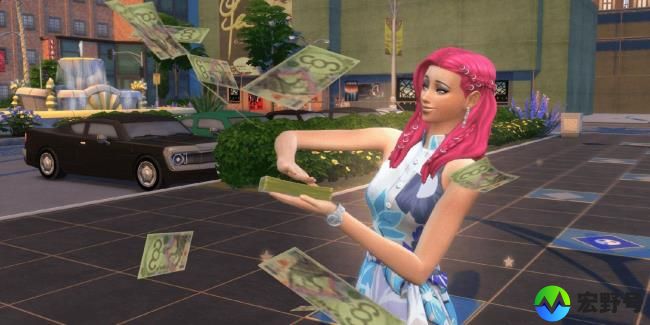 A sim throwing mo<em></em>ney around