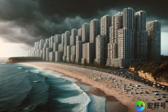 Liberal MP for Pittwater Rory Amon posted this mock-up drawing of skyscrapers on the beachfront to his Facebook page.